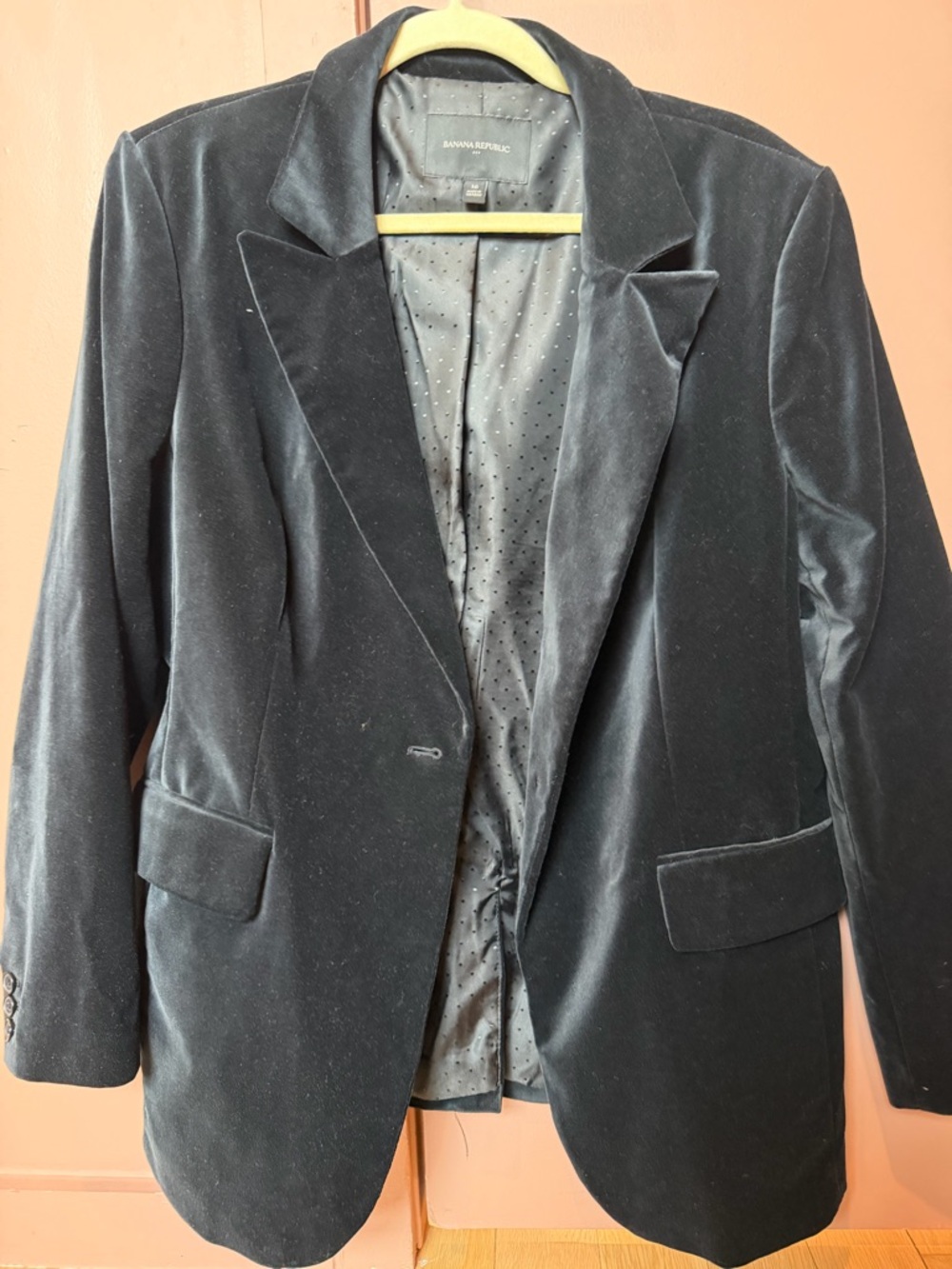 Banana Republic Black Velvet Blazer